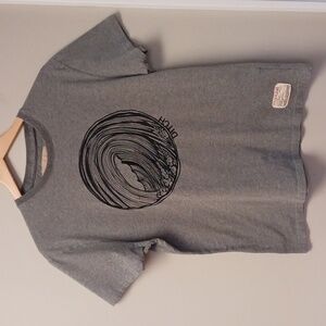 Ditch Plains Gray Wave Cotton T-Shirt Size L